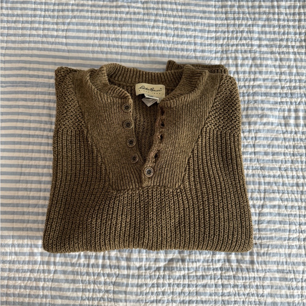 Men's Brown/Green Sweater - Vintage